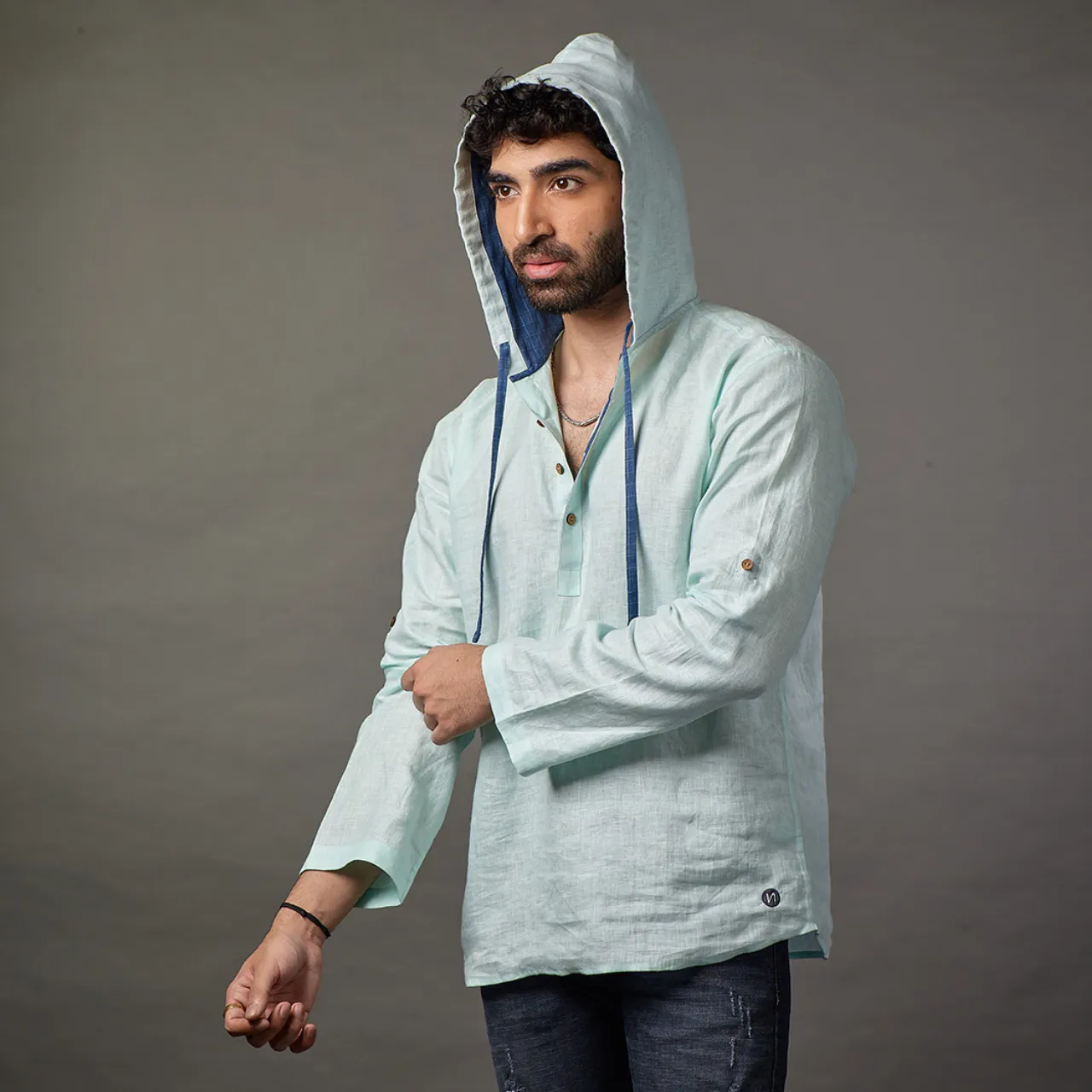 Linen Blends Hoodie Shirt for Men - Bellpep Lifestyles