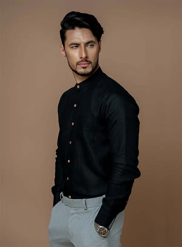 Linen Shirt Black - Bellpep Lifestyles